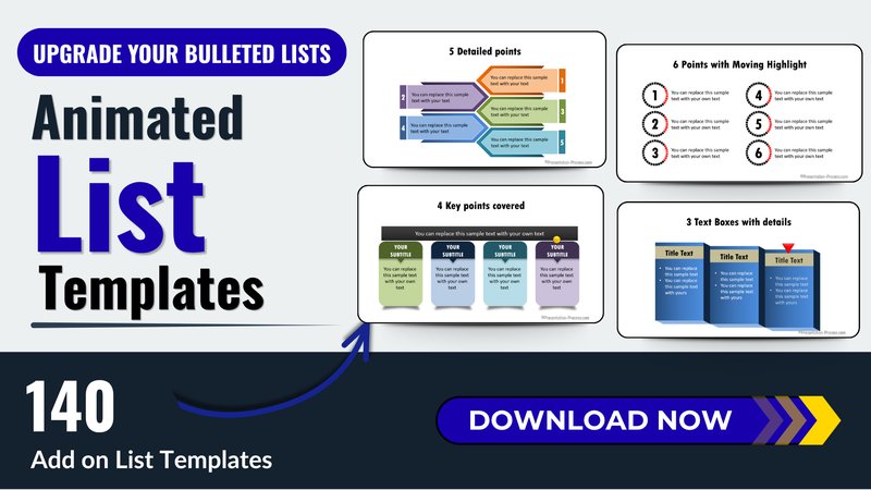 140 Animated PowerPoint List Templates